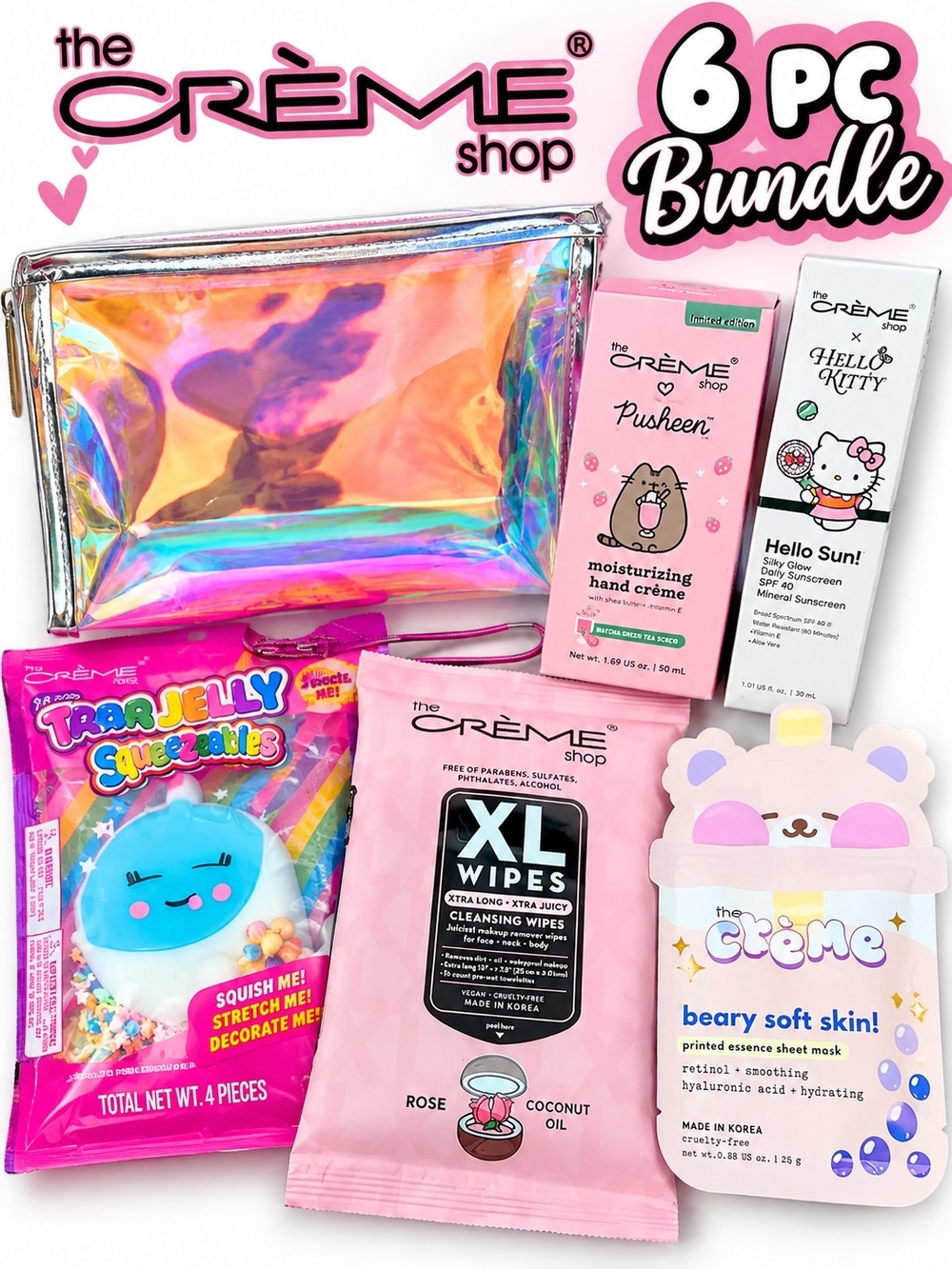 The Crème Shop 6PC Beauty Bundle 💕 Hello Kitty Pusheen + More
